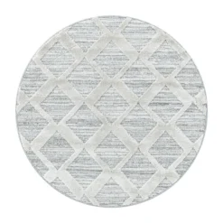 Teppich Skandinavisch Rund - Pitea Diamond Grau