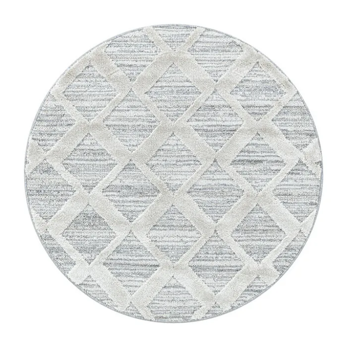 Teppich Skandinavisch Rund - Pitea Diamond Grau