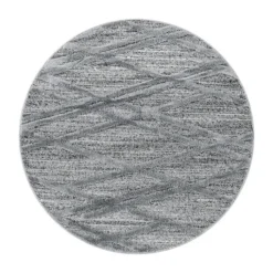 Teppich Skandinavisch Rund - Pitea Double Grau