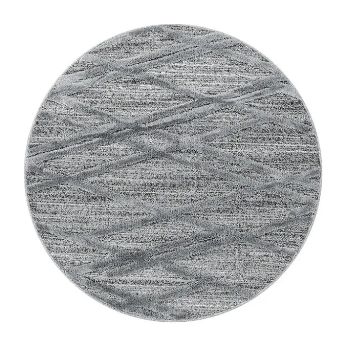 Teppich Skandinavisch Rund - Pitea Double Grau