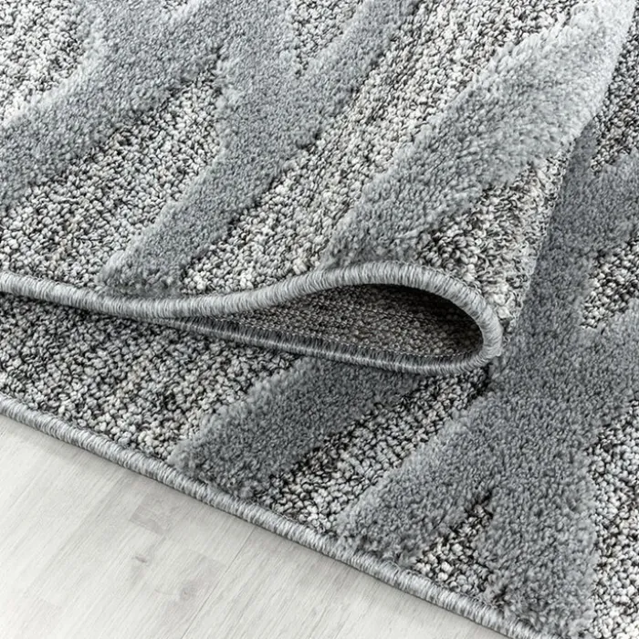 Teppich Skandinavisch Rund - Pitea Double Grau