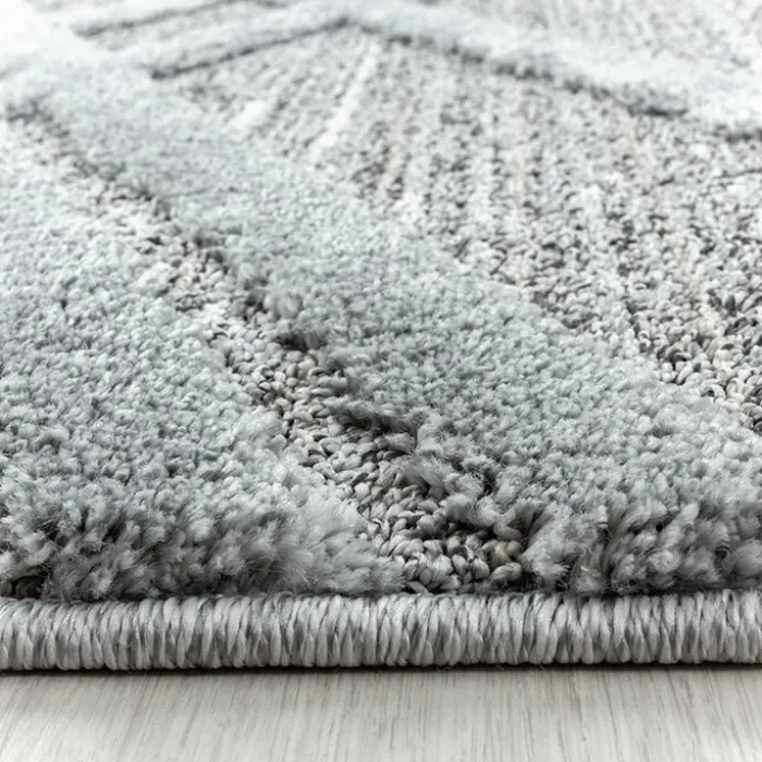 Teppich Skandinavisch Rund - Pitea Double Grau