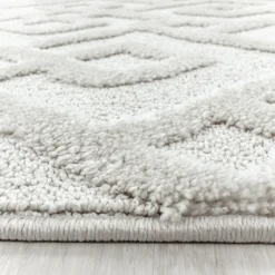 Teppich Skandinavisch Rund - Pitea Pattern Creme