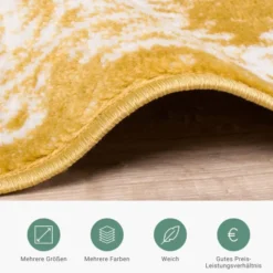 Teppich Vintage - Adore Medaillon Gelb