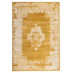 Teppich Vintage - Adore Medaillon Gelb