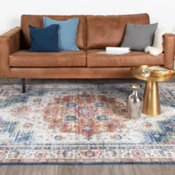 Teppich Vintage - Azara Hellblau