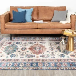 Teppich Vintage - Azara Yasmin Hellblau