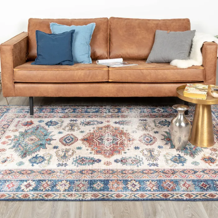 Teppich Vintage - Azara Yasmin Hellblau