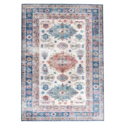 Teppich Vintage - Azara Yasmin Hellblau