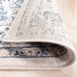 Teppich Vintage - Deep Medaillon Weiß Blau