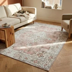 Teppich Vintage - Ember Medaillon Rosa