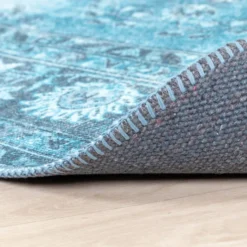 Teppich Vintage - Estate Medaillon Hellblau