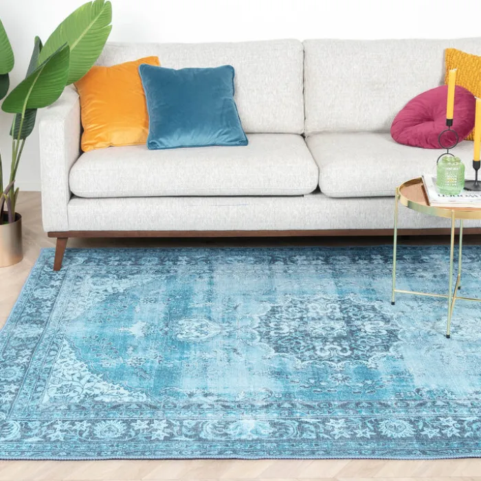 Teppich Vintage - Estate Medaillon Hellblau