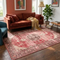 Teppich Vintage - Estate Medaillon Rot