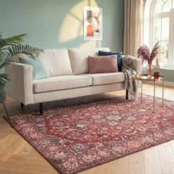 Teppich Vintage - Imagine Medaillon Rot