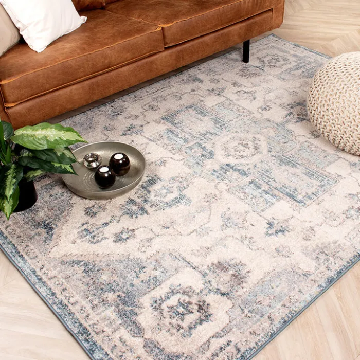 Teppich Vintage - Inspire Creme Blau 215