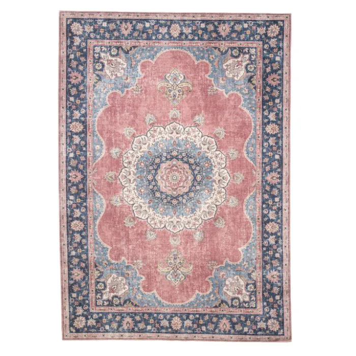 Teppich Vintage - Lily Medaillon Rot Rosa