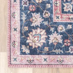 Teppich Vintage - Lily Medaillon Rot Rosa