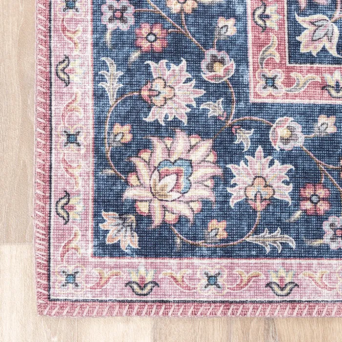 Teppich Vintage - Lily Medaillon Rot Rosa