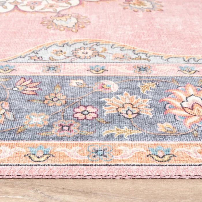 Teppich Vintage - Lily Medaillon Rosa