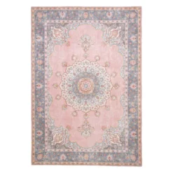 Teppich Vintage - Lily Medaillon Rosa