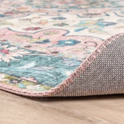 Teppich Vintage - Lily Oriental Blau Rosa