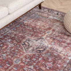 Teppich Vintage - Lugan Bordeaux Rot