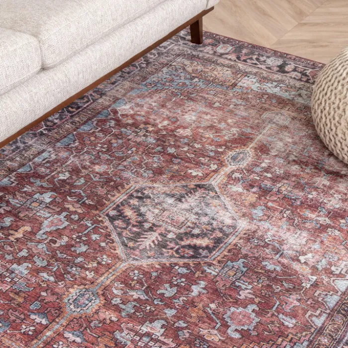 Teppich Vintage - Lugan Bordeaux Rot