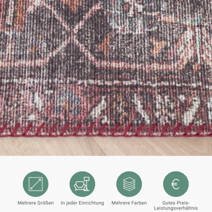 Teppich Vintage - Lugan Bordeaux Rot