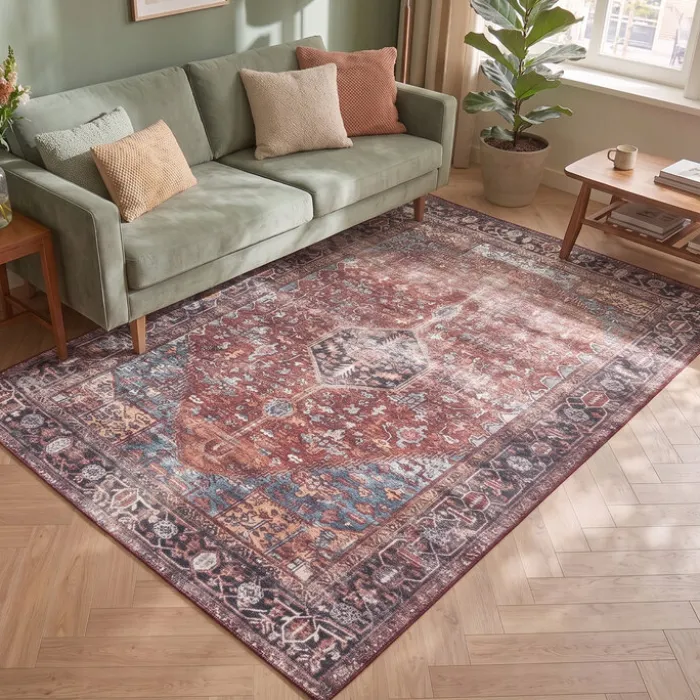 Teppich Vintage - Lugan Bordeaux Rot