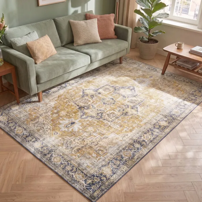 Teppich Vintage - Lugan Gelb