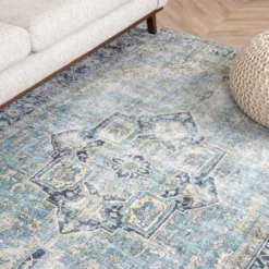 Teppich Vintage - Lugan Hellblau