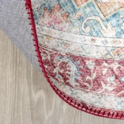 Teppich Vintage Rund - Azara Rot