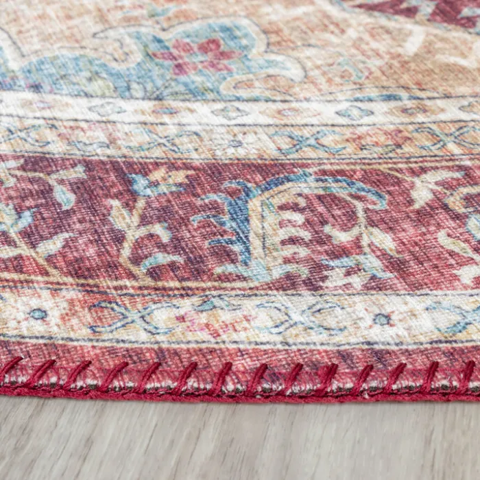 Teppich Vintage Rund - Azara Rot