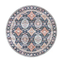 Teppich Vintage Rund - Imagine Oriental Blau