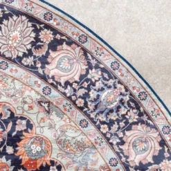 Teppich Vintage Rund - Imagine Medaillon Blau