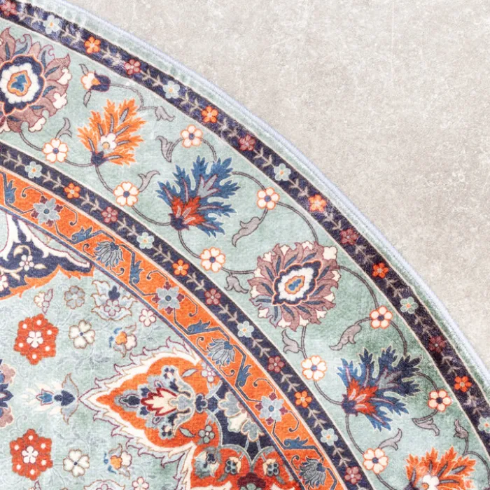 Teppich Vintage Rund - Imagine Oriental Grün