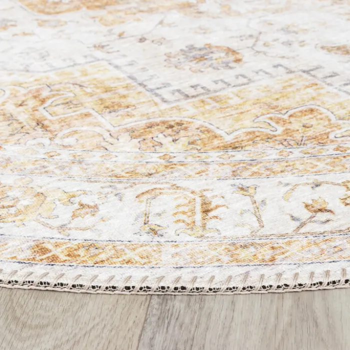 Teppich Vintage Rund - Lago Gelb
