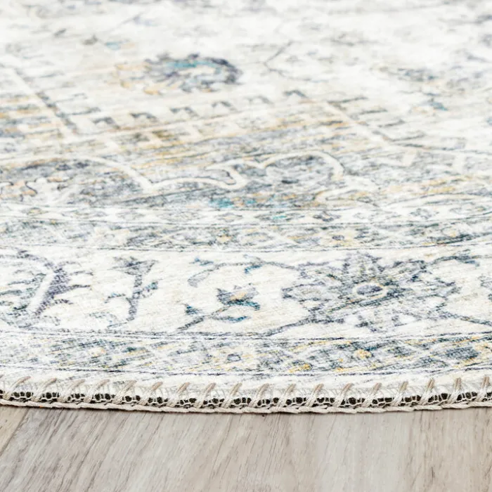 Teppich Vintage Rund - Lago Grau