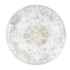 Teppich Vintage Rund - Lago Grün Creme