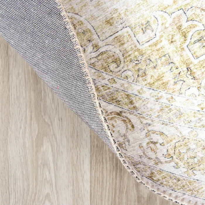 Teppich Vintage Rund - Lago Grün Creme