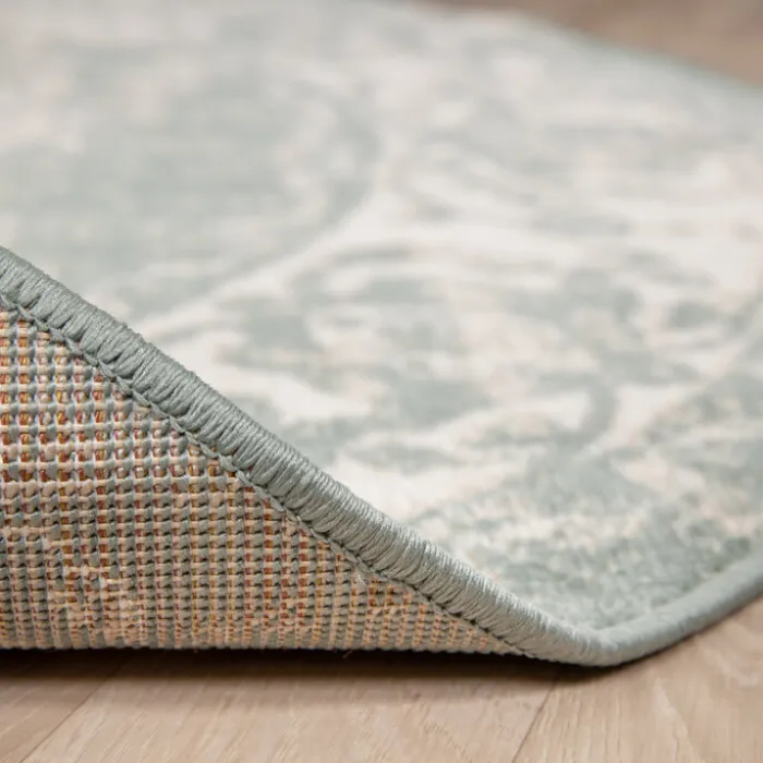 Teppich Vintage Rund - Spring Medaillon Grün Creme