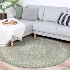 Teppich Vintage Rund - Wonder Oriental Grün