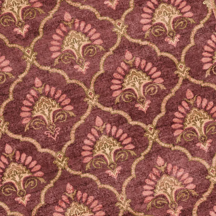 Teppich Vintage - Sage Grid Rot