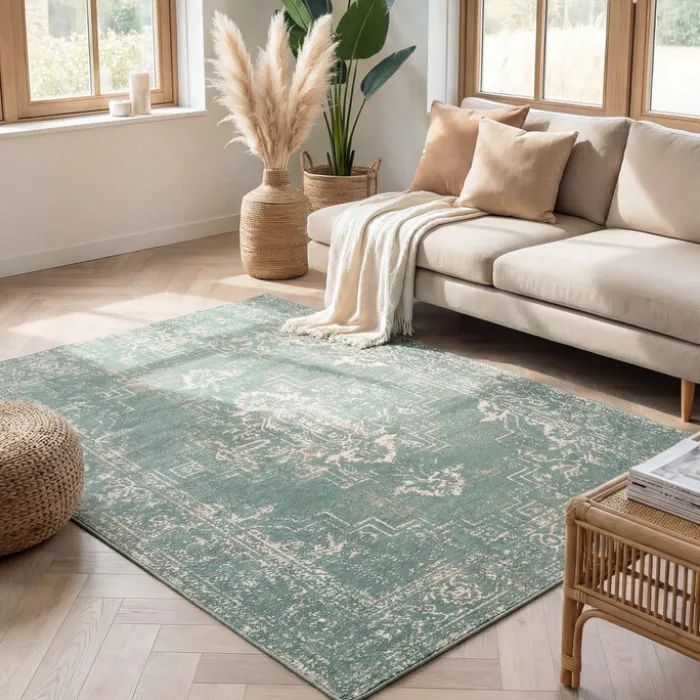 Teppich Vintage - Spring Ethnic Grün Creme