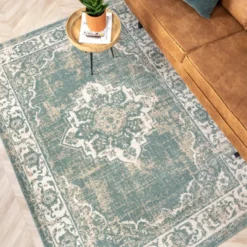 Teppich Vintage - Spring Medaillon Grün Creme
