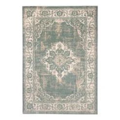 Teppich Vintage - Spring Medaillon Grün Creme