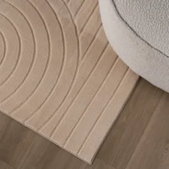 Teppich Wohnzimmer - Charm Arches Beige