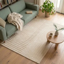 Teppich Wohnzimmer - Charm Arches Beige