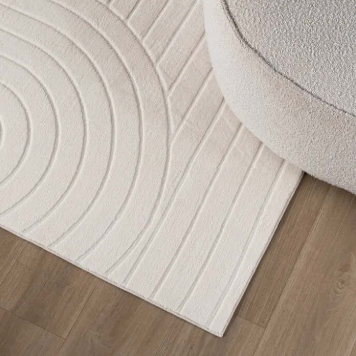 Teppich Wohnzimmer - Charm Arches Weiß